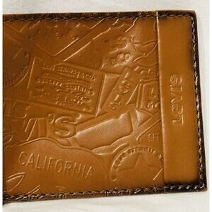 Levi’s Mens Tan Leather Wallet Country Western NWT